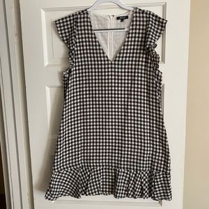 Madewell Black and White Checkered Dress
